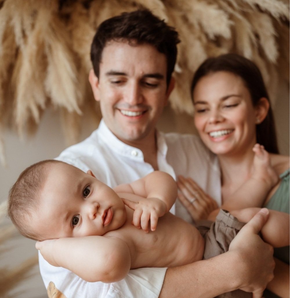 Monthly Baby Photo Shoot Ideas With Happy Parents