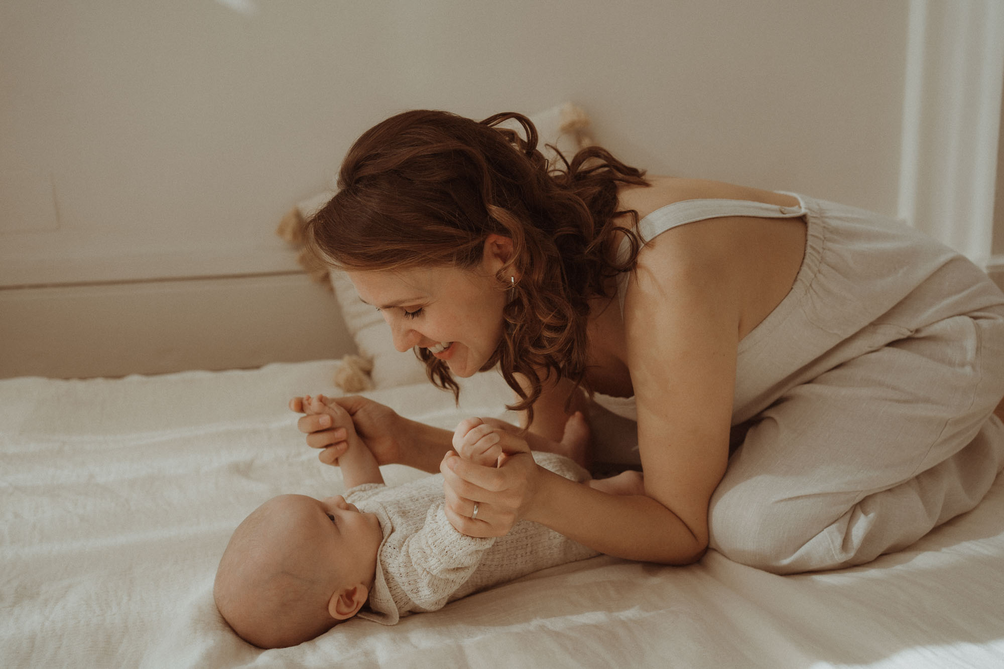 Sesion de fotos en Barcelona - mama con bebe